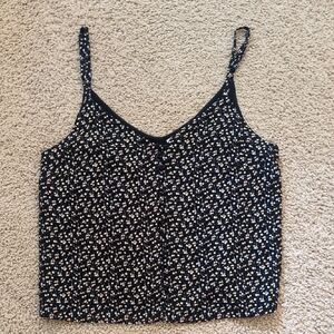 Madewell Black and White Camisole Crop Top